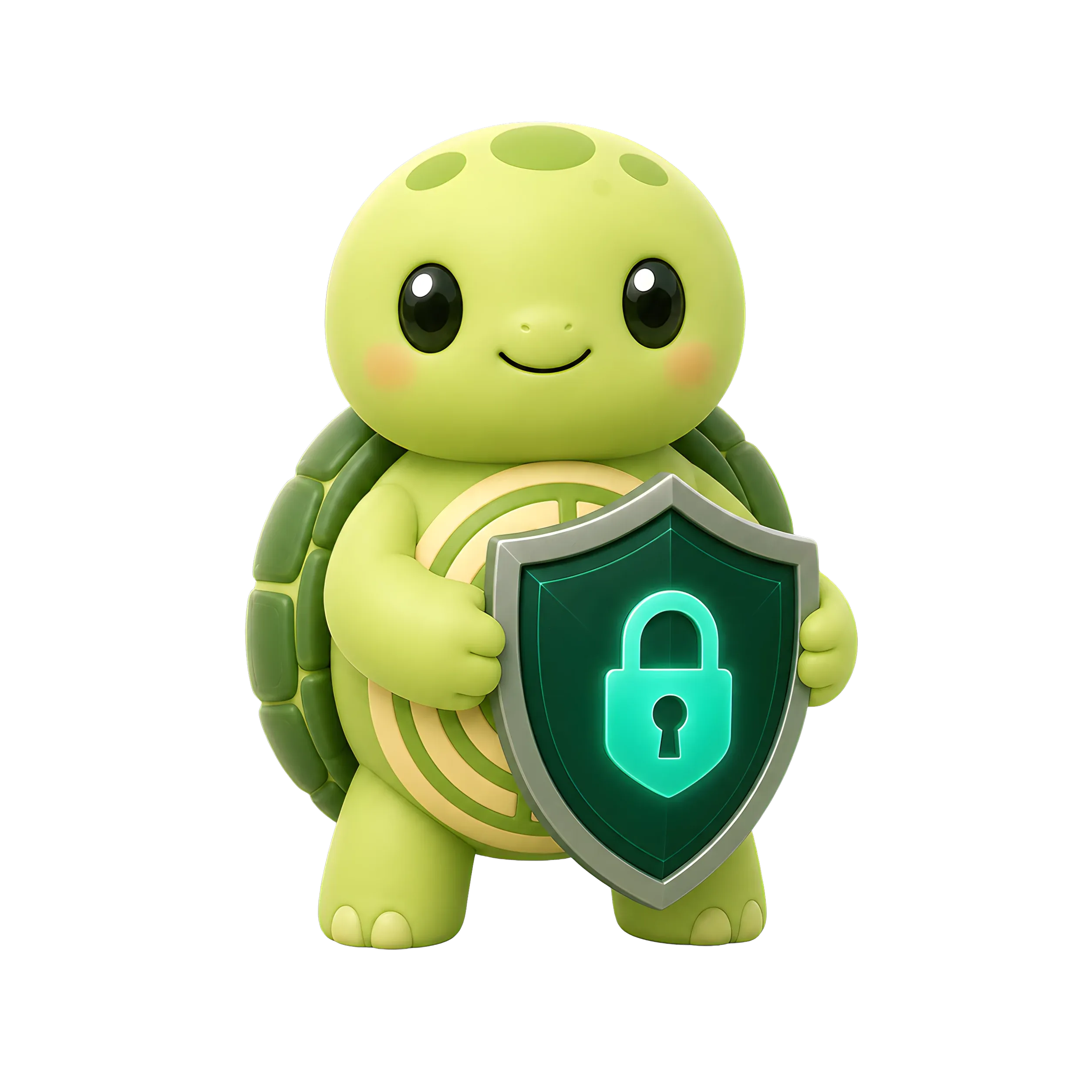 Maze Blocker mascot holding a shield